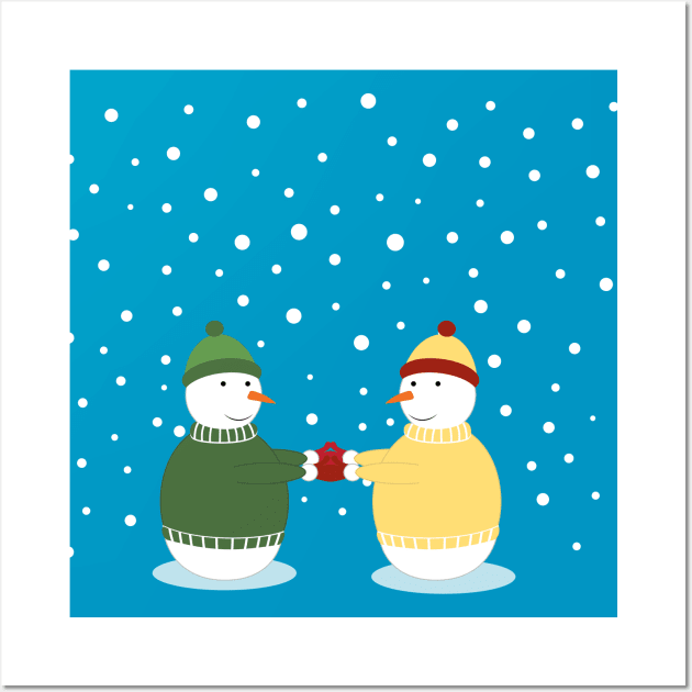 Happy snowmen Wall Art by grafart